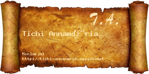 Tichi Annamária névjegykártya