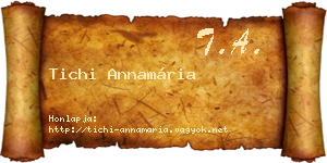 Tichi Annamária névjegykártya